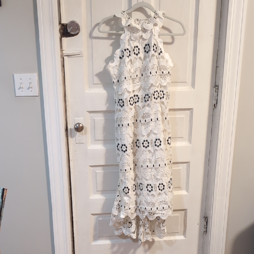 NWT Beulah White Floral Lace Dress